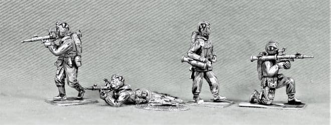 VDV14 Soviet paratroopers with RPK16. Jump helmets.