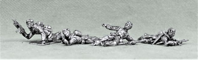 VDV15 Soviet Paratroopers prone. Jump helmets.