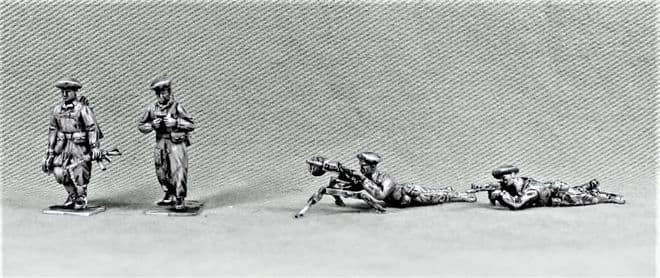 VDV17 Soviet Paratroops moving and firing grenade launcher.