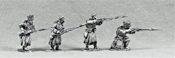 WW1RUS12 Infantry in greatcoats firing line.