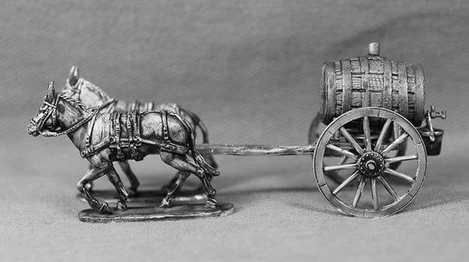 ZWB79 Water waggon and mules.