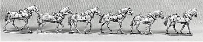 ZWB94 Artillery limber horses walking.