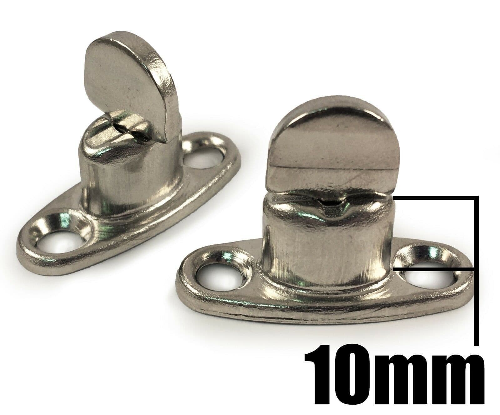 10mm Standard 2 Hole Base Turnbutton Common Sense Boat Cover Fasteners