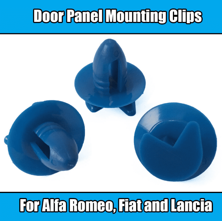 10x Blue Plastic Door Panel Mounting Clips for Alfa Fiat Lancia