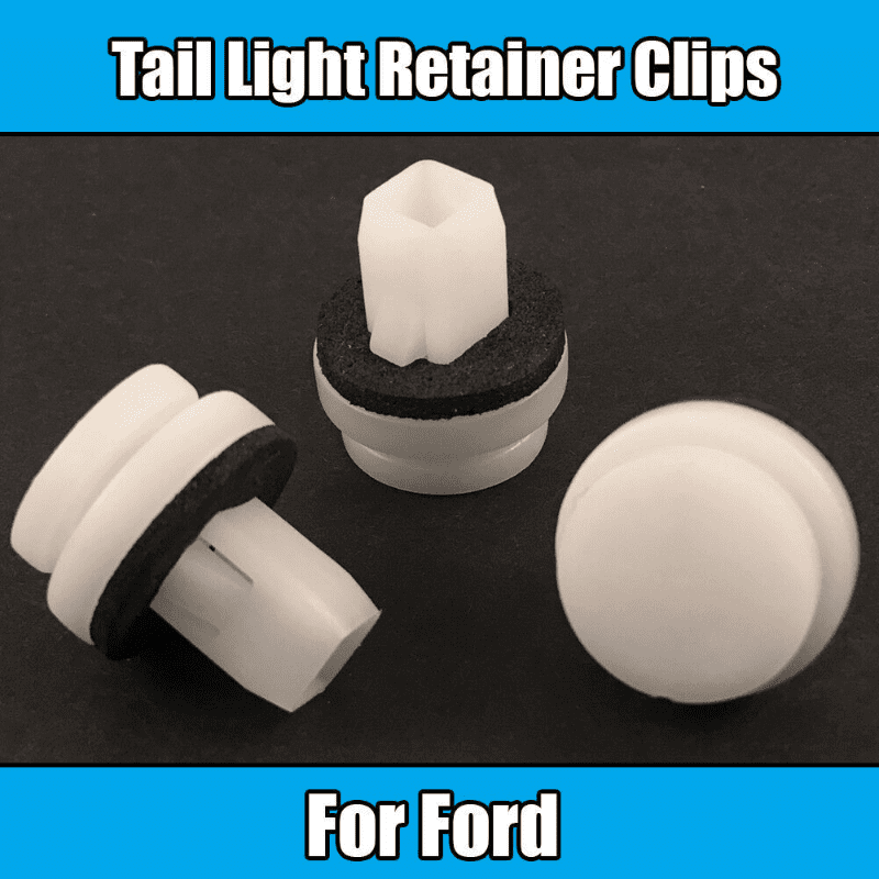 10x Clips for Ford Rear Mounting Tail Light Retainer Clips White ...