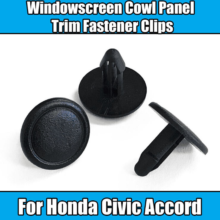 10x Clips for Honda Civic Accord Windscreen Cowl Panel Plastic Trim