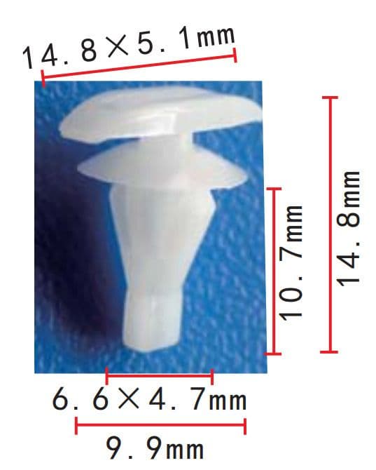 10x Clips for Toyota Honda 6mm Weatherstrip Rubber Door Seal Clips