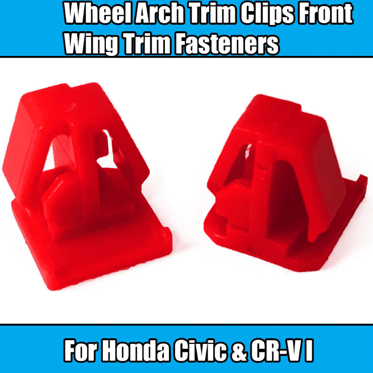 10x for Honda CrV Red Plastic Wheel Arch Trim Clips Front Wing Trim