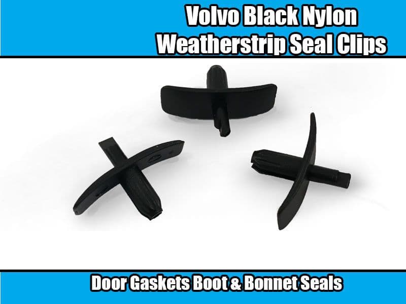 10x Weatherstrip Seal Clips Door Gaskets Boot Bonnet Seals for Volvo