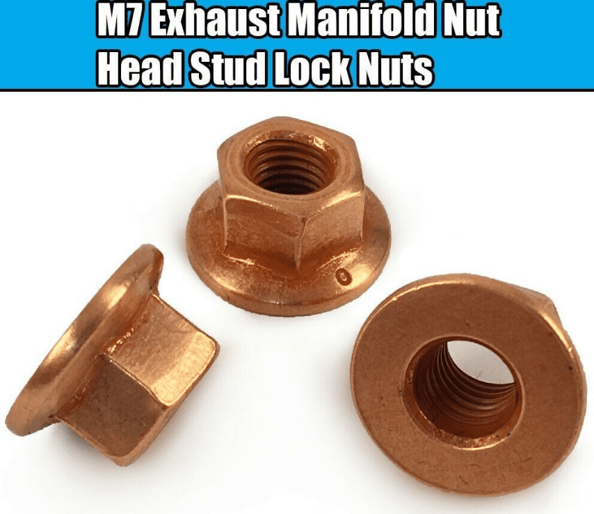 12X M7 Exhaust Manifold Nuts for BMW E36 E46 3 Series Copper Hex Head