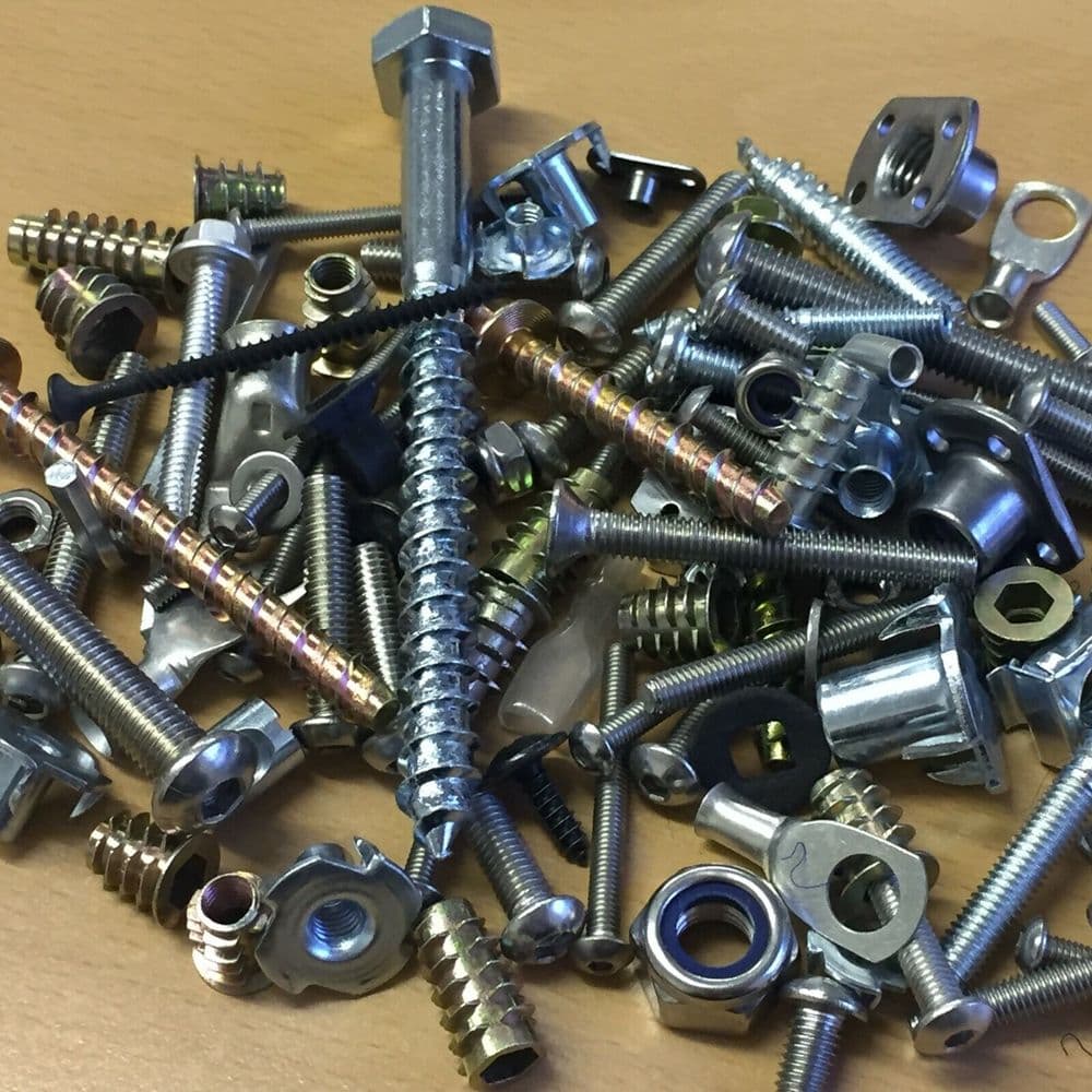 1Kg Mix Bag Metal Zinc/A2 Stainless Steel Fasteners Screws Nuts Bolts