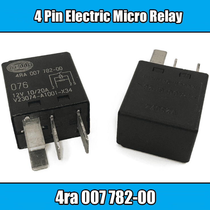 1X Automotive Micro Relay 12V 10/20 Amp 4 Pin Changeover Electrical Plug