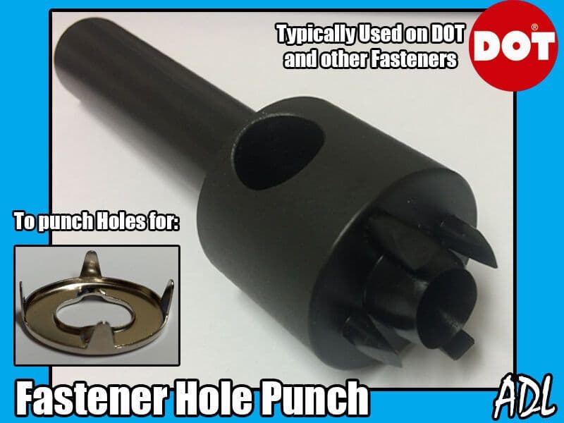 1X Hand Held Dot Common Sense Fastener Punch for Cutting Holes In