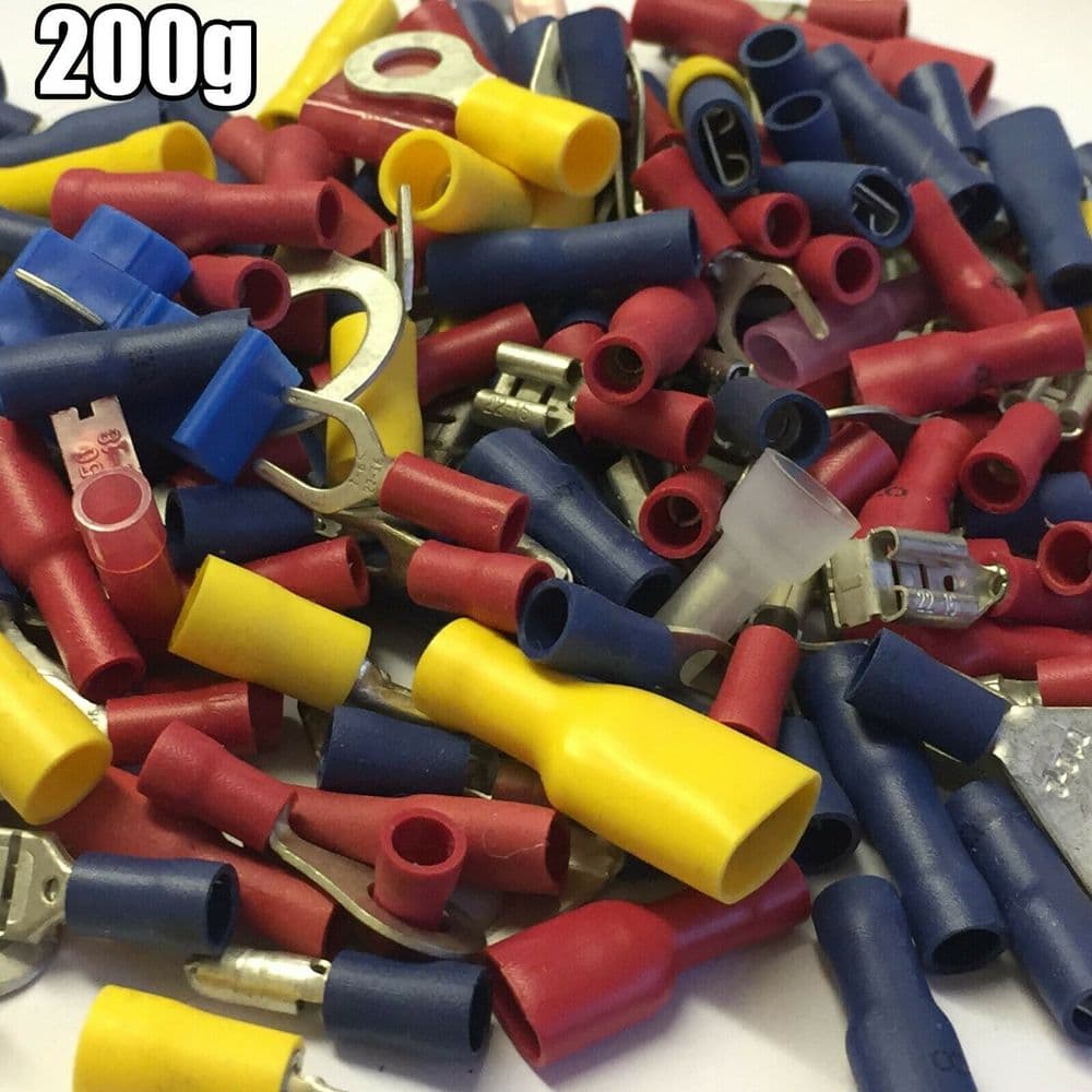 200G Assorted Electrical Terminal Red Blue Yellow Cable Connectors
