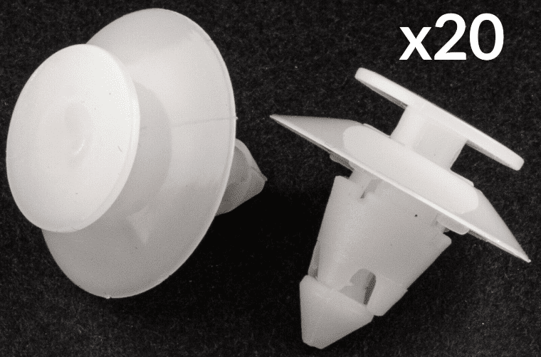 10x White Plastic Wheel Arch Bumper Fixing Clips For Ford KA | OEM 1038008