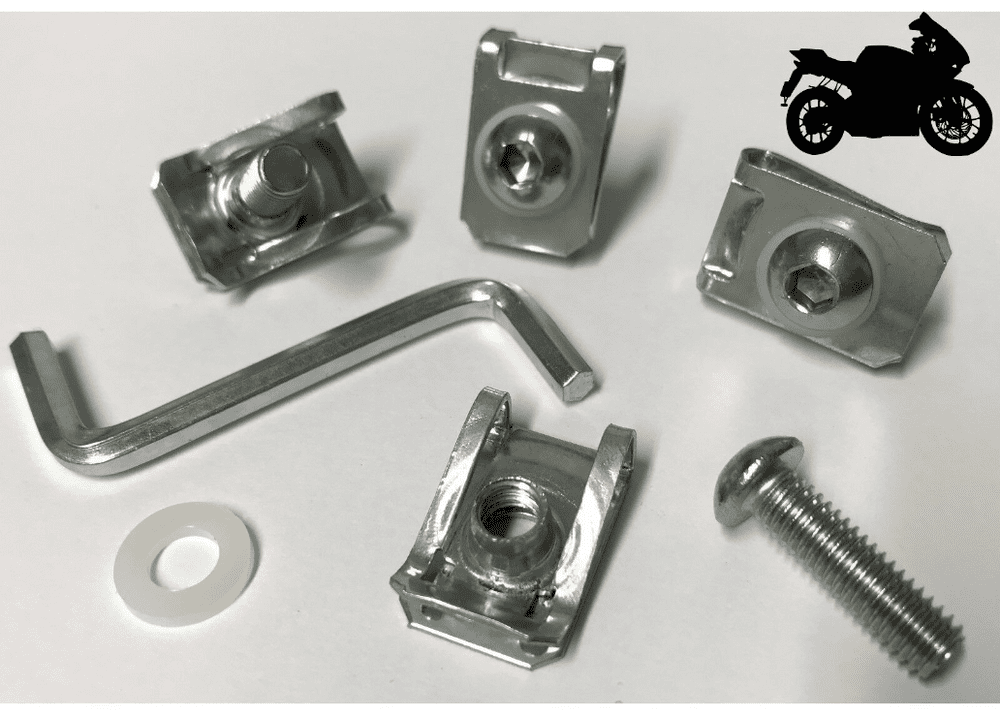 Universal Motorcycle Fairing Bolt Kit – CNC Anodized Aluminum For Honda, Suzuki, Yamaha, Kawasaki 5 thumbnail image