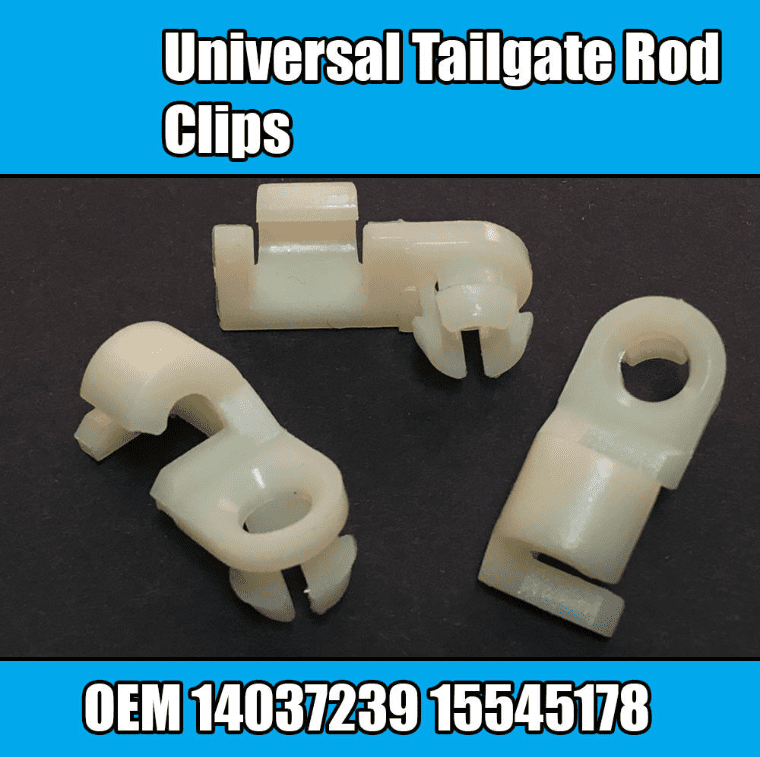 20x Universal White Nylon Tailgate Rod Clips for GM Truck 14037239
