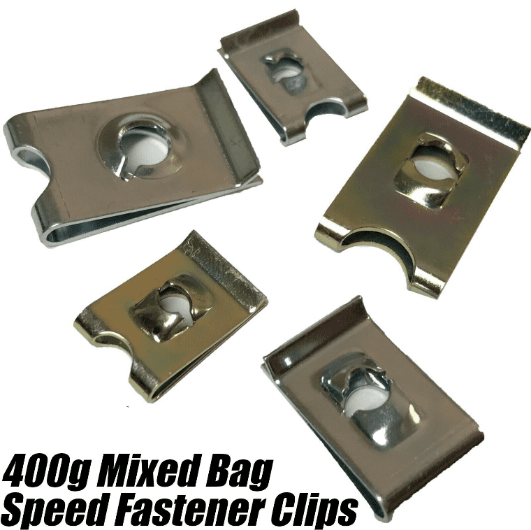 400g Bag of Speed Fasteners U Clips Spire Clip Captive Lug Nuts Zinc