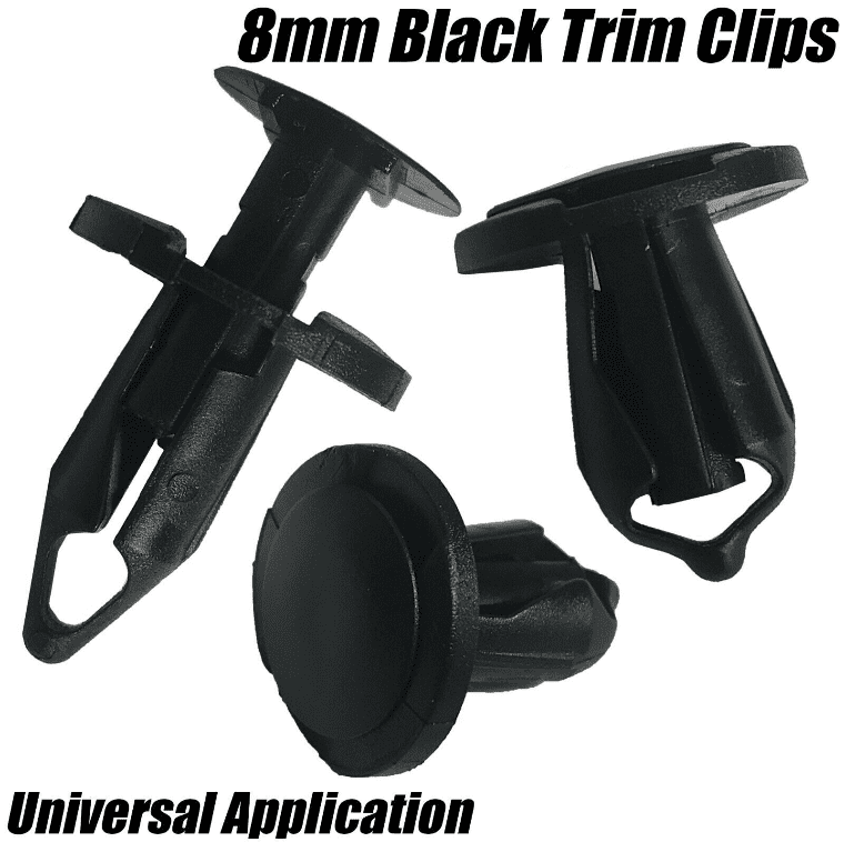 50x Black Fastener Trim Clips for Ford Transit CMax Door Card Fascia
