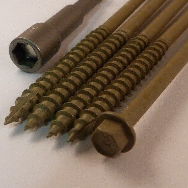 6.5mmx115mm Timberfix Timberlock Structural Patio Decking Hex Screws