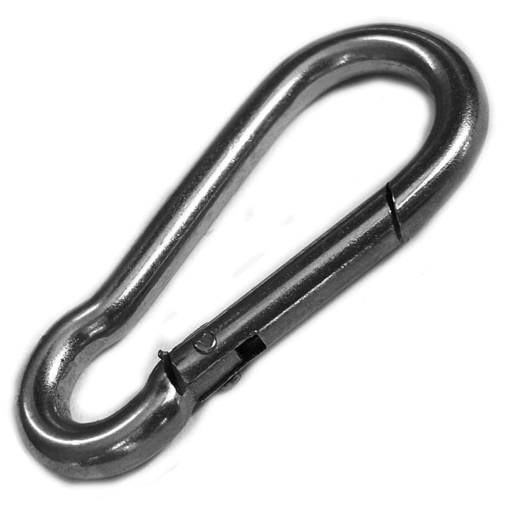 A4 Marine Grade Stainless Steel Carabiner Spring Hook Snap Rope Clips