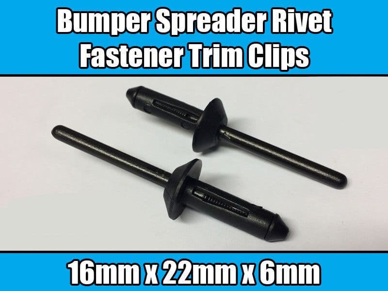 20 Black Plastic Bumper Spreader Rivet Fastener Trim Clips for Ford GM