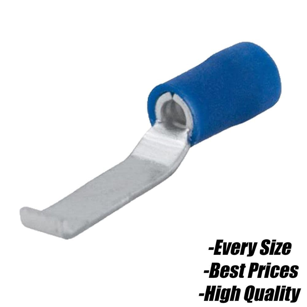 Blue Lipped Blade Terminal Electrical Wire Splice Cable Crimp Terminals