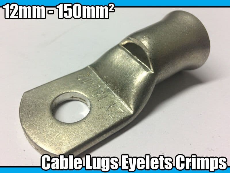 Copper Tube Terminals Crimp/Solder Cable Lugs Eyelets Battery 12mm