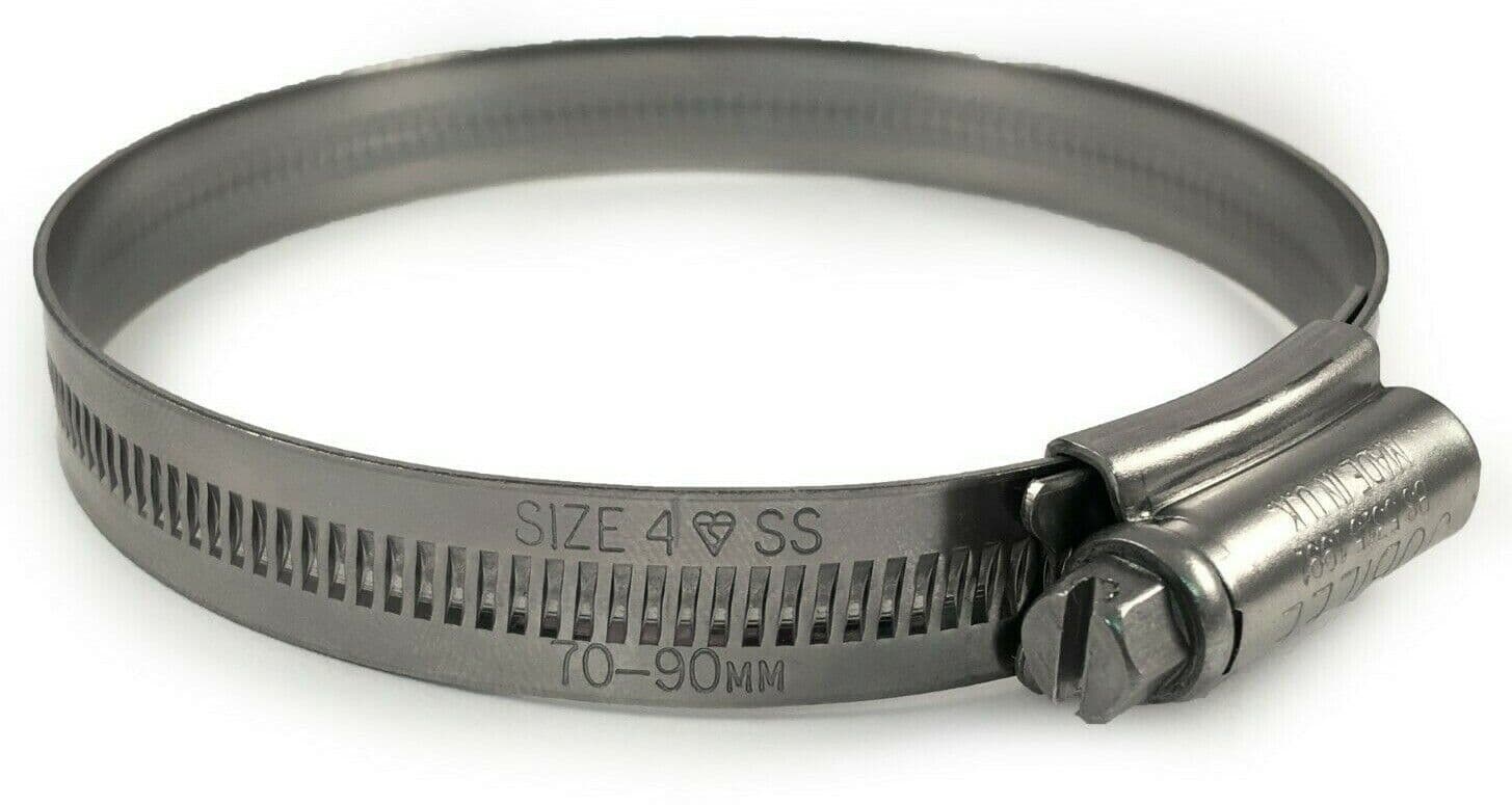 Genuine Jubilee A2 Stainless Steel Clip Hose Pipe Clamp Worm Drive 70mm