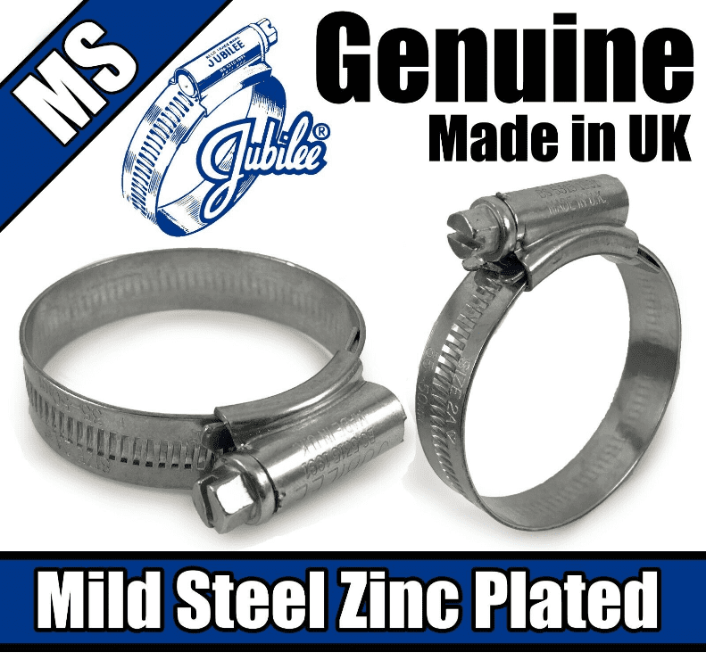 Jubilee Hose Clips Mild Steel/A2/A4 Stainless Steel Pipe Clamps