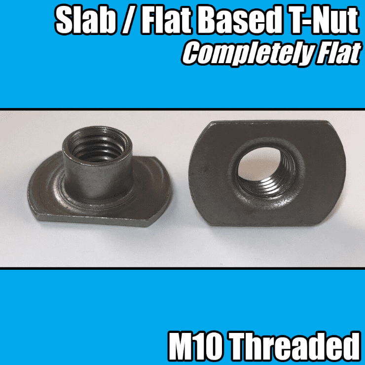 M10 Carbon Steel Slab Based T Tee Weld Nuts 2 4 Spot Pip Hole Fastener