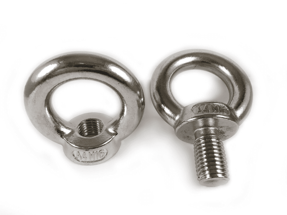 M16 A4 316 Marine Grade Stainless Steel M16 Lifting Eye Bolts & Nuts
