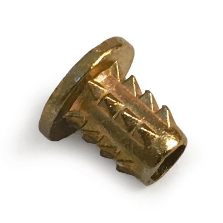 M3x8mm Headed Hammer Knock In Threaded Wood Inserts Type B Chipboard