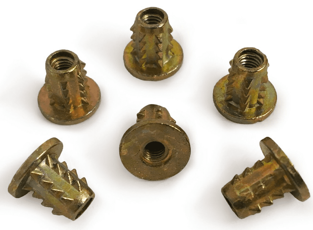 M3x8mm Headed Hammer Knock In Threaded Wood Inserts Type B Chipboard