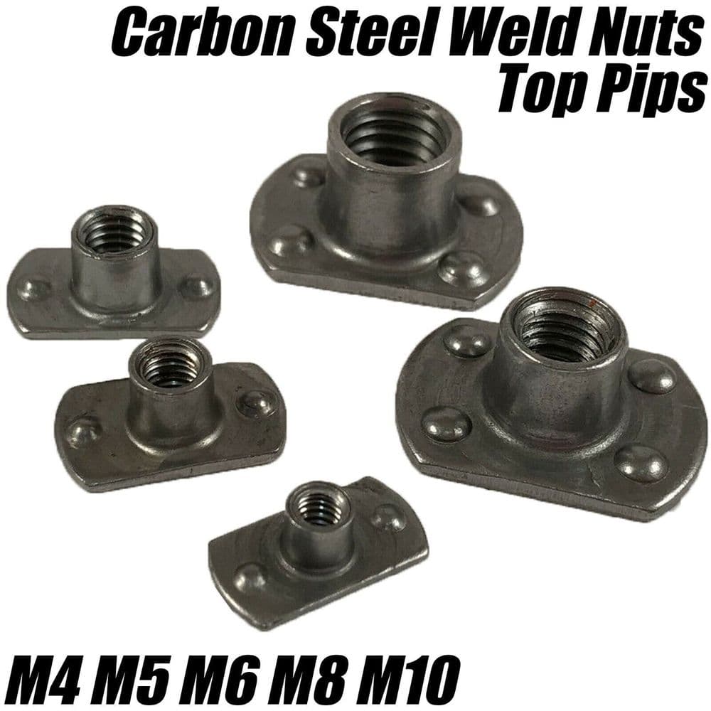 3/8-16 Spot Weld Center Hole Tab Weld Nut – Plain Finish, 20-Pack – Internally Threaded Fastener For Metal Fabrication