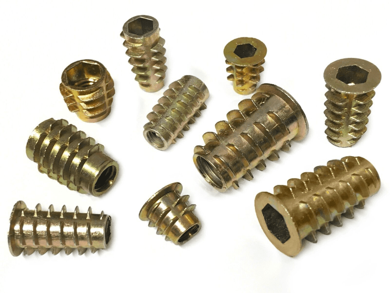M4 M5 M6 M8 M10 Threaded Hex Drive Wood Insert Nuts Type D or E