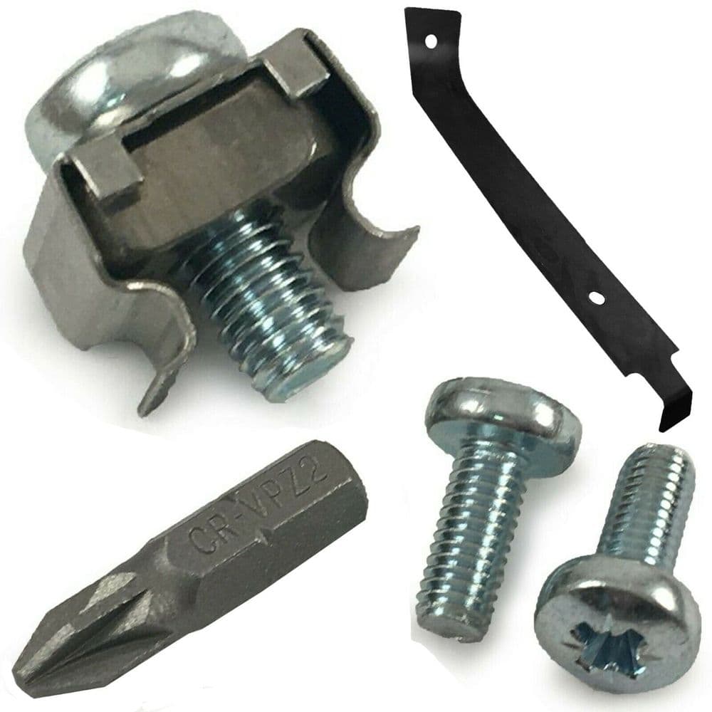 M4 Stainless Steel Cage Square Nuts & Screws Server Rack Mount Cabinet ...