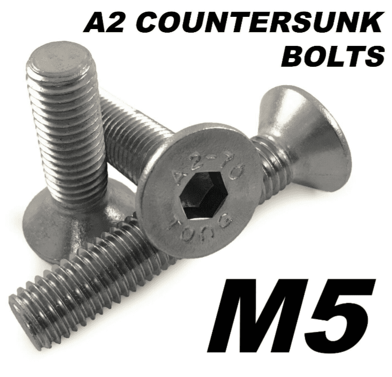 M5 / 5mm A2 Stainless Steel Countersunk Socket Cap Allen Bolts – UK Seller – Bolt World