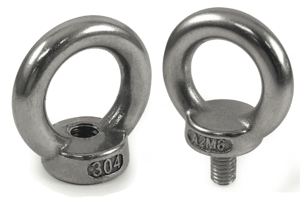 DIN444 Full Threaded 304 Stainless Steel Eye Bolt M5 M6 M8 M10 M12 M14