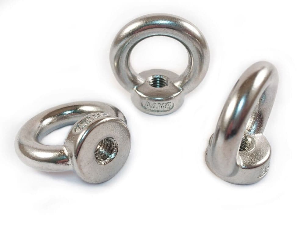 M6 A4 316 Marine Grade Stainless Steel M6 Lifting Eye Nuts Din 582