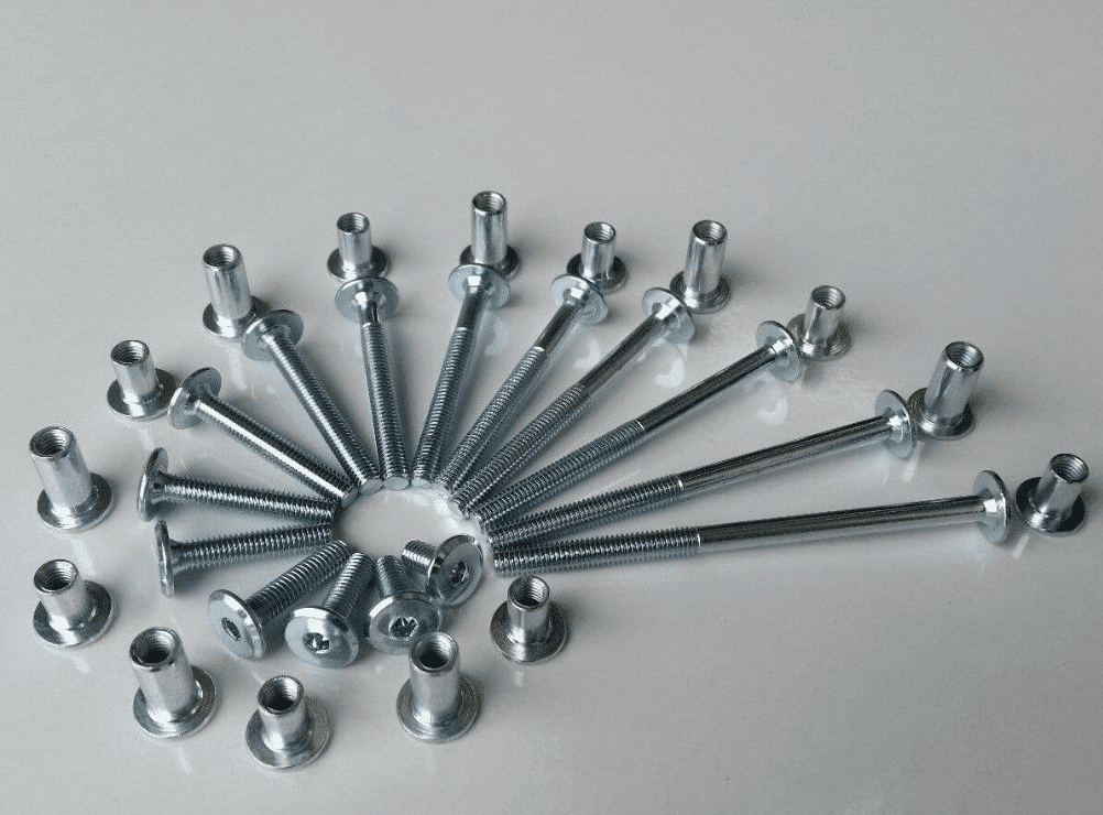 M6 Joint Fixing Furniture Connector Bolts & End Cap Nuts 12mm110mm