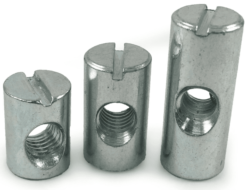 M6x120mm Furniture Connector Bolts & Cross Dowel Barrel Nuts