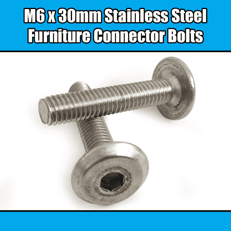 10pcs M6 Furniture Bolt In, Screws Fixing Screws Carbon Steel 70mm Nut Bolt Sets With 6mm Barrel Nuts Connector Fastener 12 thumbnail image