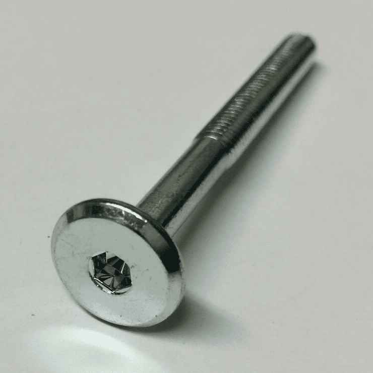 M6X65mm Furniture Connector Bolts with End Nut Caps Allen Key Head