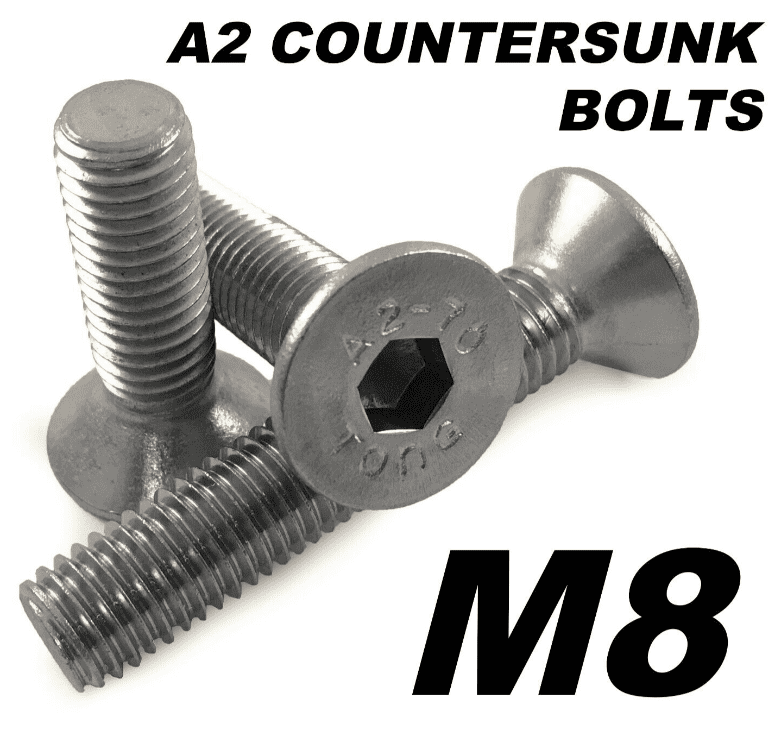 M8 A2 Stainless Steel Countersunk Bolts Allen Socket Bolts A270 Screw