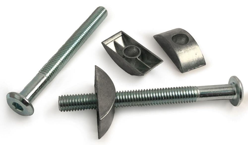 M8 Furniture Connector Bed Bolts With Half Moon Luna Replacement Washer