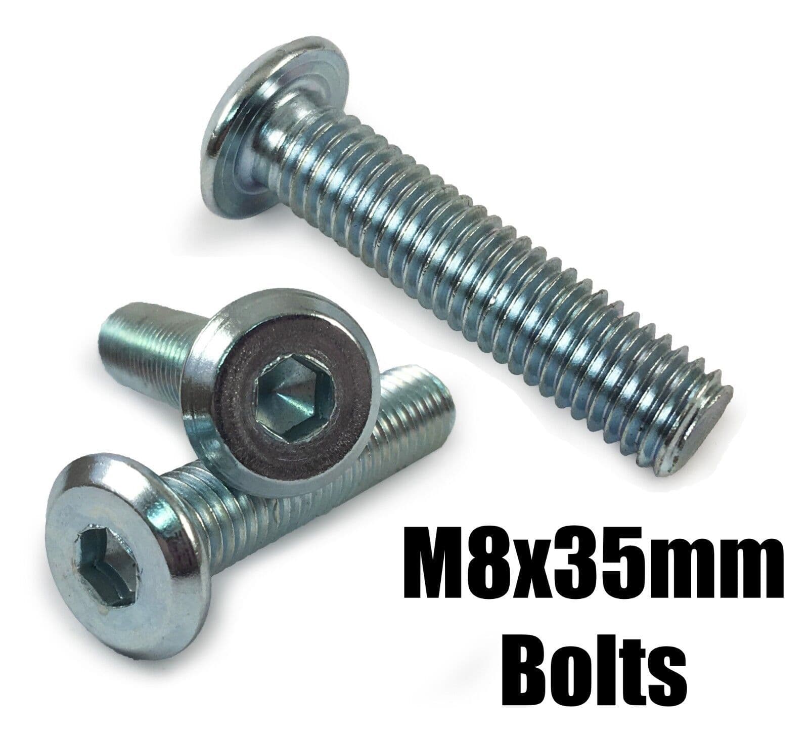 M8x35mm Furniture Connector Bolts Flat Head Joint Fixing Unit Bed Cot Desk