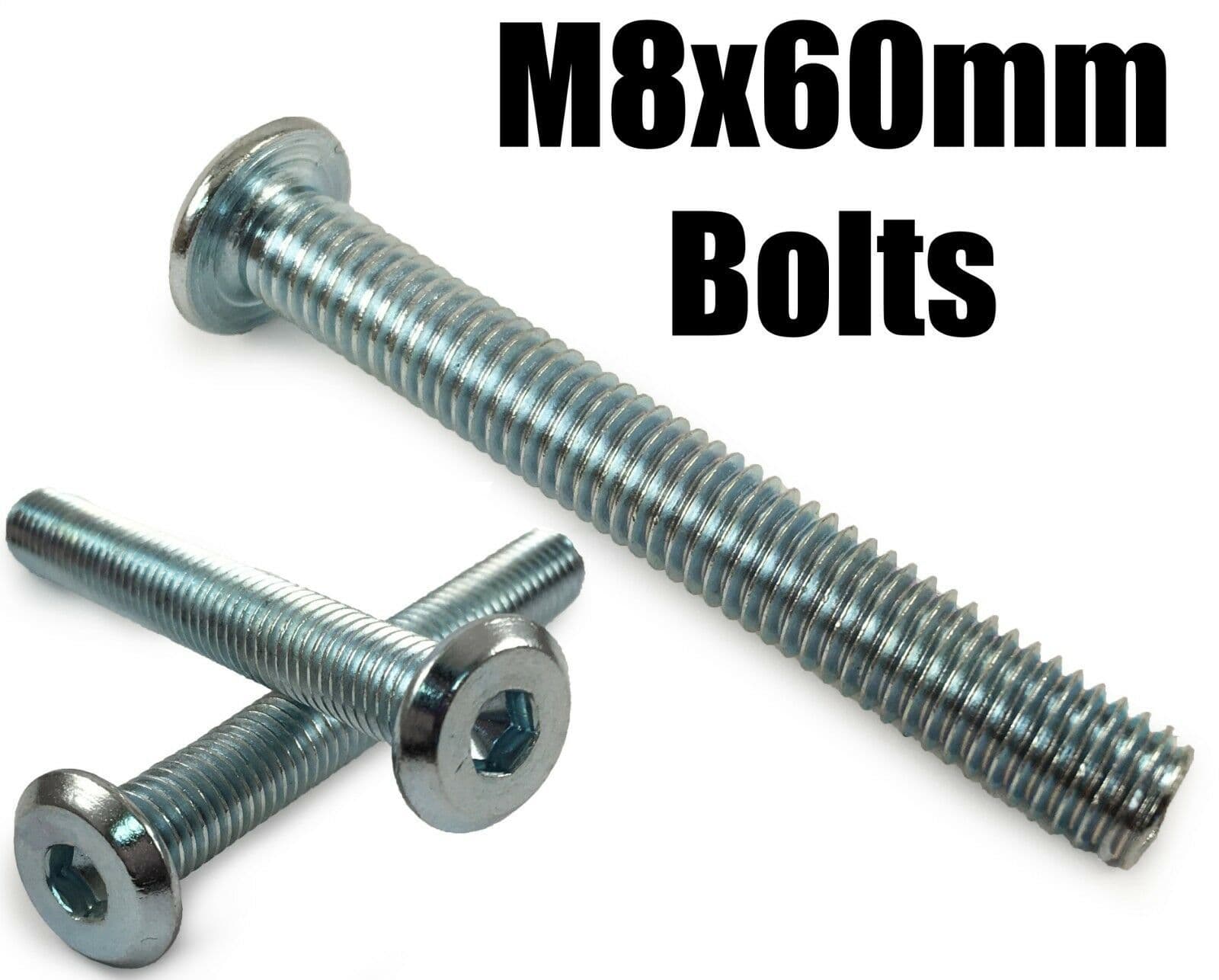 12 Sets Wood Furniture Set,M8x50mm Double Headed Bolts Self