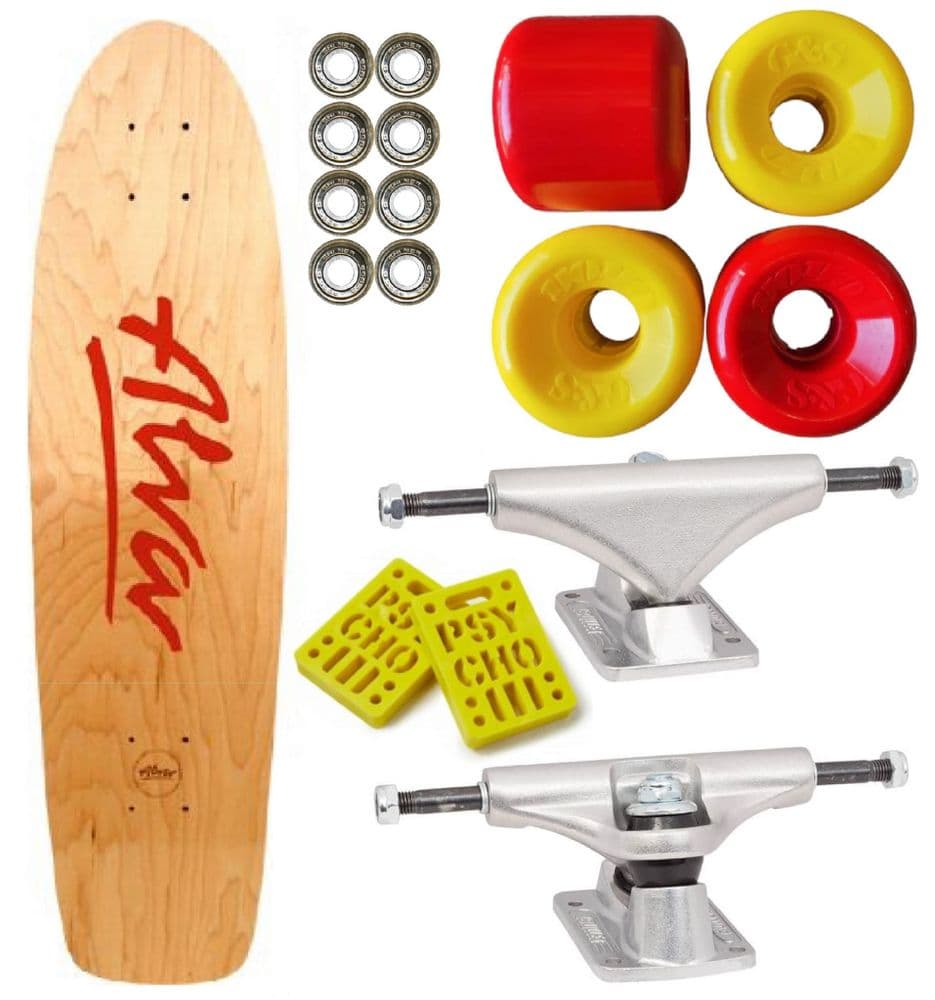 ALVA "77" Skateboard 8" x 30" reissue Complete YoYo Wheels 1970 s Z