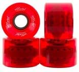 ALVA "Cruiser" 60mm 83a Skateboard Wheels CLEAR RED 1970s Cruise Transport